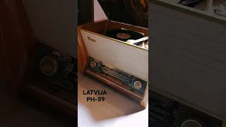 Радиола ЛАТВИЯ РН-59 (LATVIJA) | SOVIET LAMP VINYL PLAYER LATVIJA PH-59 / 1963.