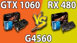 RX 480 8GB vs GTX 1060 6GB  | Pentium G4560 | 14 New Games Benchmark