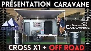 COMPACTE 2 à 5 places ! Présentation CARAVANE Off Road DECAMP CROSS X1 + 2023 "Charmes Caravaning"