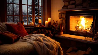 Goodbye Insomnia With The Sound Of A Relaxing Fire 3 Hours In A Cozy Fireplace | Warm Living Room