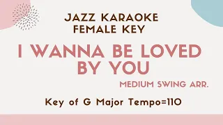 I wanna be loved by you - Marilyn Monroe [sing along instrumental JAZZ KARAOKE music with lyrics]