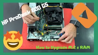 How to Upgrade M.2 Pcie Nvme SSD RAM HP ProDesk 600 G5 disassembly