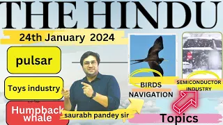 The Hindu  Editorial & News Analysis I 24th January  2024 I Humpback whale II Saurabh Pandey