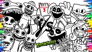 ZOONOMALY VS POPPY PLAYTIME CHAPTER 3 / Coloring Page