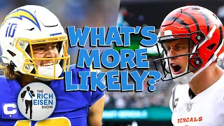 What’s More Likely: Andrew Siciliano Talks Burrow vs Herbert, NFL Draft & More | The Rich Eisen Show