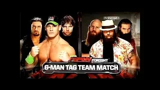 WWE John Cena, Dean Ambrose and Roman Reigns Vs The Wyatt Family RAW