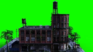 FREE HD Green Screen BUILDING CITY RUINS - 2 - Fly OVer