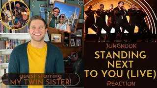 My Twin Sister (a dancer) and I React to JUNGKOOK - "STANDING NEXT  TO YOU" Live on Jimmy Fallon!