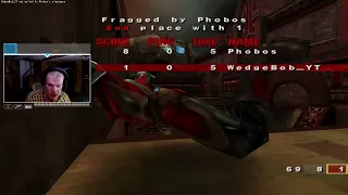 WedgeBob Plays Quake III Arena - Deathmatch - One-on-One - Q3DM2