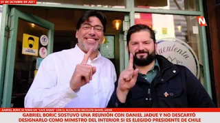 Gabriel Boric sostuvo reunión con Daniel Jadue y no descartó designarlo como Ministro del Interior