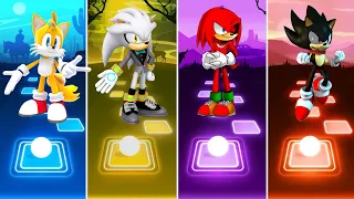 Tails 🆚 Silver Sonic 🆚 Knuckles Exe 🆚 Dark Sonic || Tiles Hop Gameplay 🎯