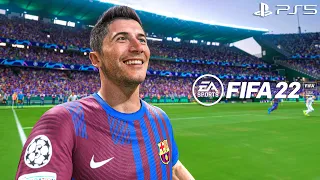 FIFA 22 PS5 | Barcelona Vs Inter Milan Ft. Lewandowski, Lukaku, Raphinha, | UEFA Champions League