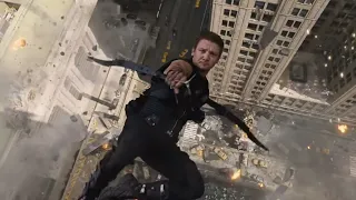 Hawkeye Jump Scene - Battle of New York - The Avengers (2012) Movie Clip HD SOUND FX