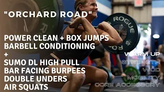 "Orchard Road" | Power Clean Barbell Conditioning | :30s on, :30s rest Interval WOD