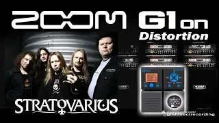 ZOOM G1on G1xon STRATOVARIUS Distortion - Metal Lead Guitar Tone.