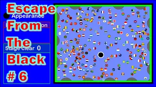 Escape from the black #6  ～216 countries elimination marble run game in algodoo～ | Marble Factory