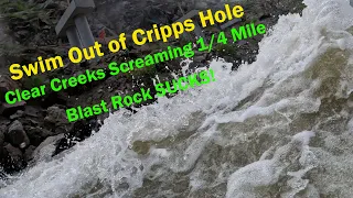Swim Out of Cripps Hole on Lower Clear Creek's Screaming 1/4 Mile
