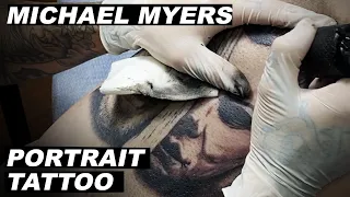 MICHAEL MYERS//HALLOWEEN PORTRAIT TATTOO//HORROR MOVIE SLEEVE