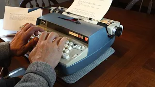 Smith-Corona Electra 120 typewriter at work, Classic Pica No. 85