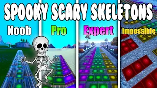 Spooky Scary Skeletons Noob to Impossible (Fortnite Music Blocks)
