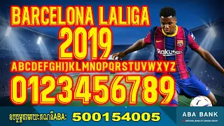 BARCELONA LALIGA FONT 2018 2019 Font football By Black Font Free Download All OTF and AI 2022