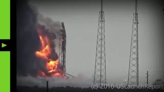 The moment SpaceX’s Falcon 9 rocket explodes into massive fireball.