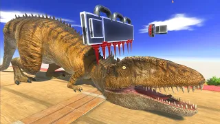 Carnivorous Dinosaurs Bridge Escape Ends Badly - Animal Revolt Battle Simulator