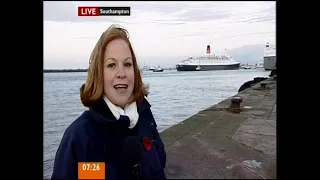 Final departure QE2 from Southampton 2008 - TV recordings.