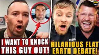Bisping vs Mitchell HILARIOUS flat earth debate! Dillashaw undergoes 11th surgery of his career