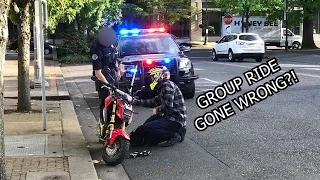 GROM PULLED OVER ON GROUP RIDE!! (Motovlog #6)
