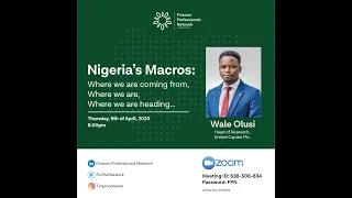 Discussing Nigeria's Macros and the Impact of COVID-19 with Wale Olusi