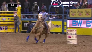 Hailey Kinsel SHATTERS Arena Record for Barrel Racing in Round 3 | NFR 2017 Interviews