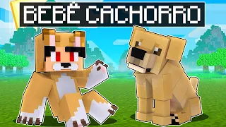 NASCI como um BEBÊ CACHORRO no Minecraft