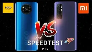POCO X3 NFC VS XIAOMI MI NOTE 10 LITE - speedtest
