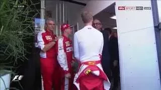 Italian GP 2015 - FP3: Kimi and Seb talking with Marchionne