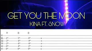 Get you the moon - Kina ft. Snow | fingerstyle guitar tutorial (Tabs on screen)