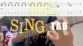 Set it all free (Sing movie) Backing Guitar ( + Tabs ) | (Standard tuning ver.)