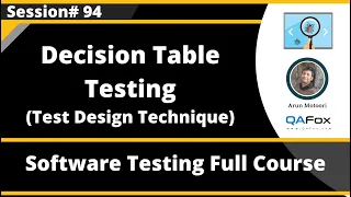 Decision Table Testing - Test Design Techniques (Software Testing - Session 94)