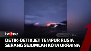 Sebuah Jet Tempur Rusia Tertangkap Kamera saat Membombardir Kota Zhytomyr, Ukraina | tvOne
