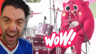 "UK Drummer REACTS to When you're overqualified for the job REACTION"