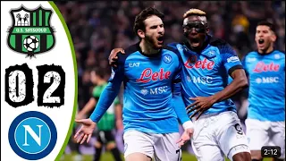 sassuolo vs Napoli (0-2), Kvaratskhelia Goal, Victor Osimhen Goal & 100 career goals