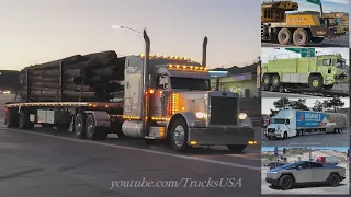 Truck Drivers in Arizona, Tesla Cyber Truck spotted on the road and many others,  Truck Spotting USA