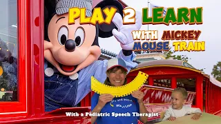 Play 2 Learn with Mickey Mouse Train | JuJu and Friends | Learning for Toddlers & Preschoolers