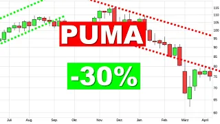 PUMA Aktie ✯ -30% Charttechnik ✯ Aktienanalyse Aktien investieren Analyse Prognose kaufen/traden