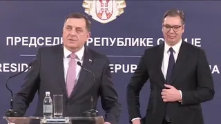 Beograd- Dodik i Vučić: Izmjena Dejtona značila bi da RS nije više u BiH 17 1 2020