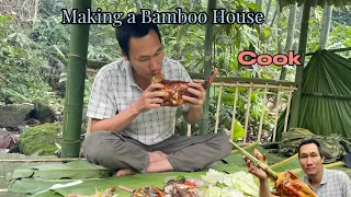 #Make a bamboo shack ASMR  #Survival #Camping #survive