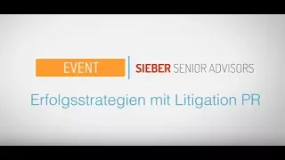 Vortrag und Podiumsdiskussion Litigation PR