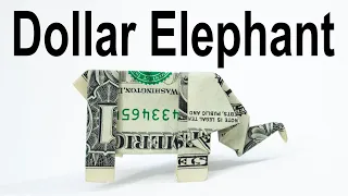 $1 Origami Elephant - How to Fold a Dollar into an Elephant