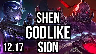 SHEN vs SION (TOP) | 7/0/11, 1.5M mastery, Godlike | EUW Master | 12.17