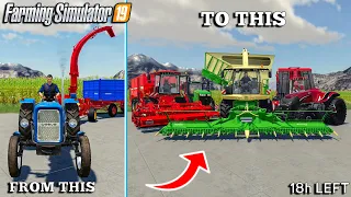 I Harvested 332.000 Liters of SILAGE in 24h 🌽 on FLAT MAP  | Farming Simulator 19 Timelapse